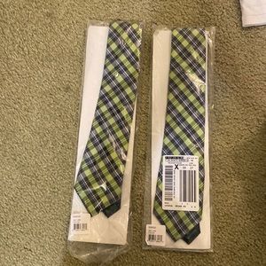 NEW Set of 2 Boys Neck Ties Navy Lime